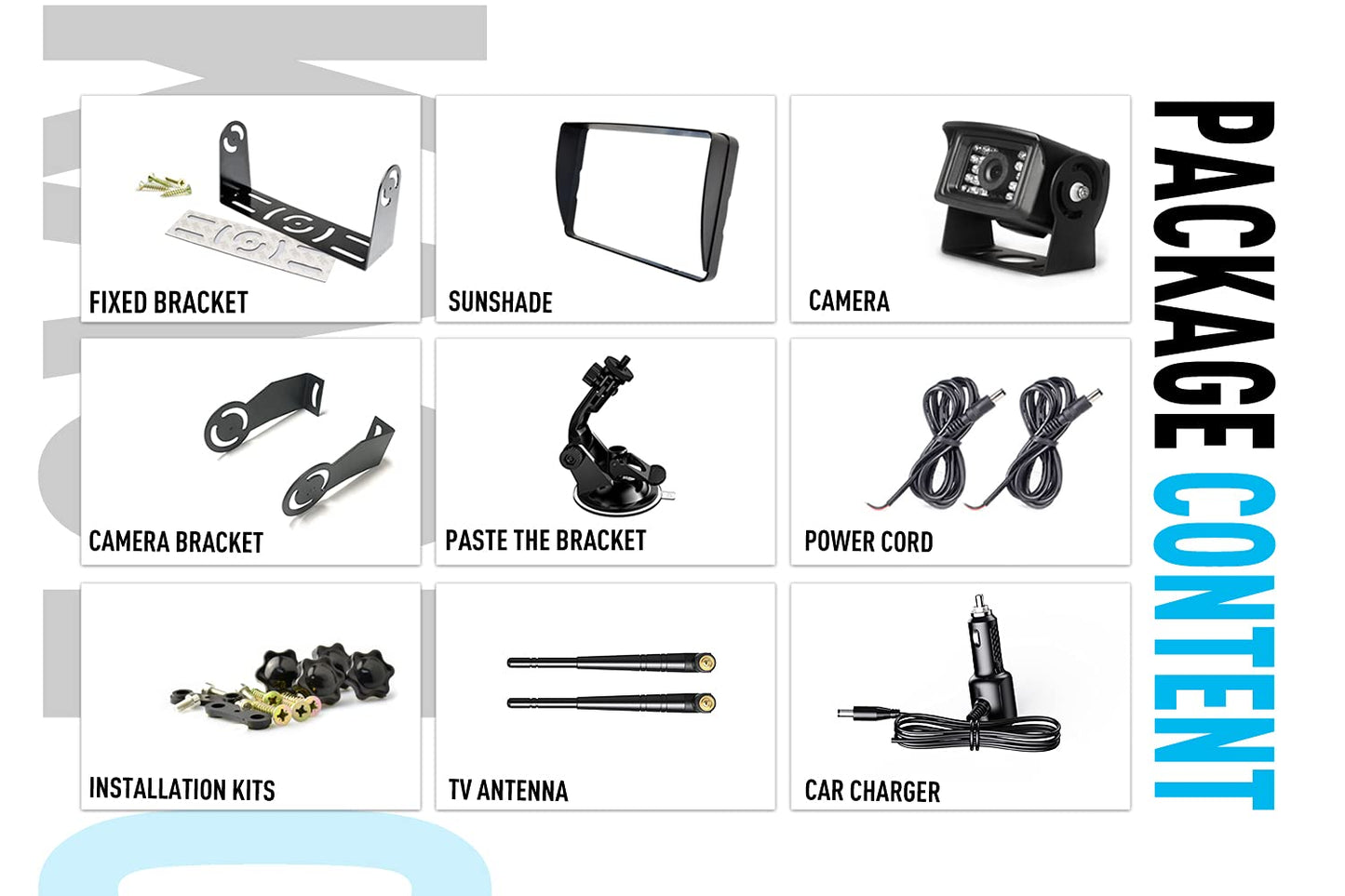 ZEROXCLUB 7" Wireless Backup Camera System – IP69 Waterproof