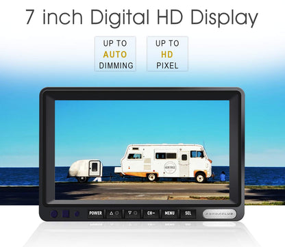 ZEROXCLUB 7" Wireless Backup Camera System – IP69 Waterproof