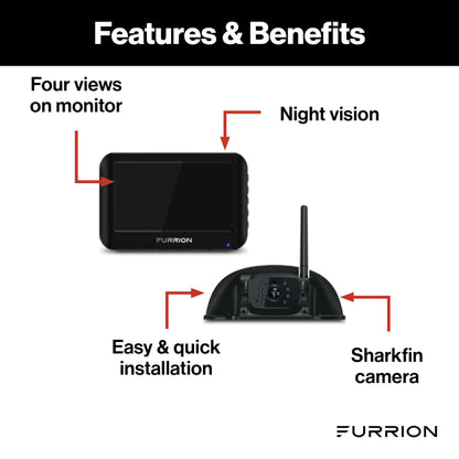 Furrion Vision S Wireless RV Backup Camera System – 4.3" Monitor