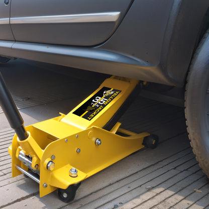 YELLOW JACKET 3.5 Ton Low Profile Floor Jack – Dual Pump Hydraulic