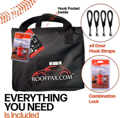 RoofPax XXL 28 Cu Ft Rooftop Cargo Bag with Straps & Door Hooks