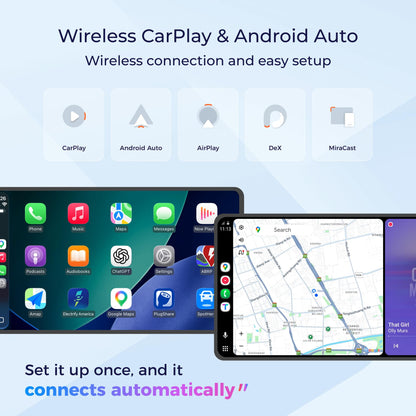 KALOS PAD 9" Wireless CarPlay Screen & 4K Dash Cam for Car