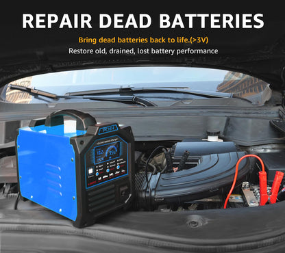 PCHH 12V/24V Heavy-Duty 0–15A Smart Battery Charger & Maintainer
