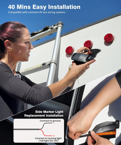 AUTO-VOX Wireless RV Backup Camera System | Rear & Side View