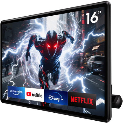 16" Android 13 Car Headrest Monitor | WiFi & Phone Mirror