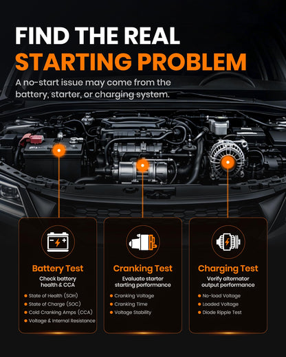 ANCEL BT521 12V Smart Battery Charger & Tester | 5A Maintainer