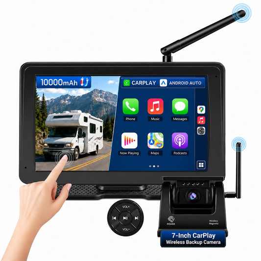 PORMIDOPRO 7" Wireless Backup Camera with CarPlay & Android Auto