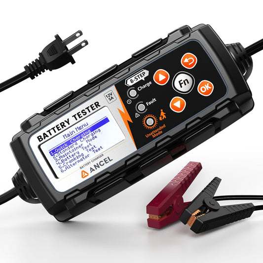 ANCEL BT521 12V Smart Battery Charger & Tester | 5A Maintainer
