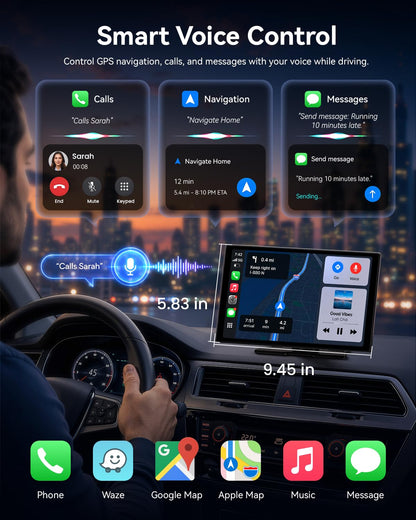 11" Wireless CarPlay Screen with 4K Dash Cam | Touchscreen