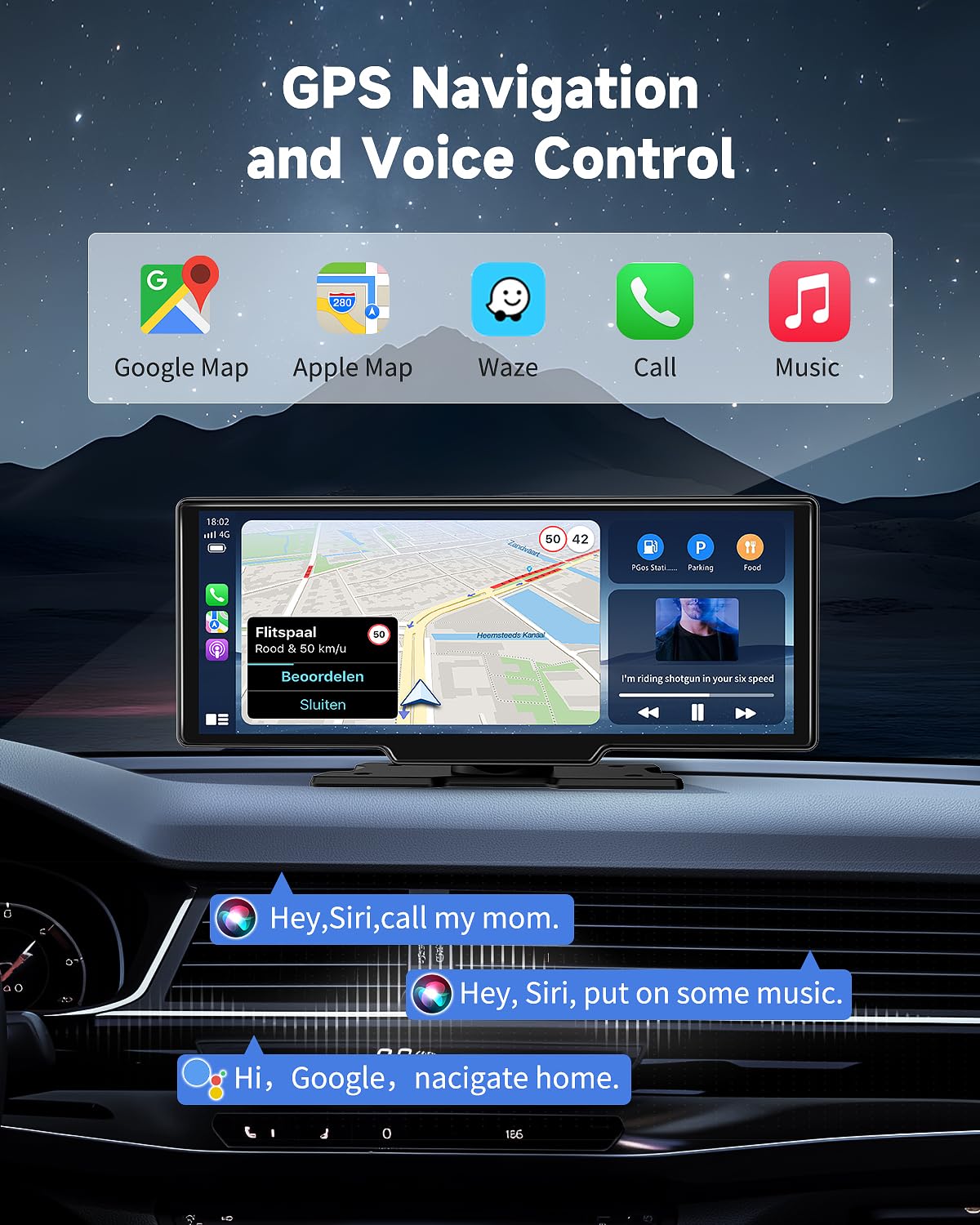 11.5" Wireless CarPlay & Android Auto Screen | 4K Dash Cam