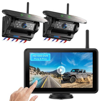 eRapta Dual Magnetic Solar Wireless Backup Camera – HD 1080P