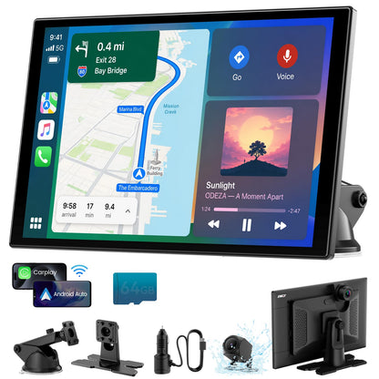 11" Wireless CarPlay Screen with 4K Dash Cam | Touchscreen