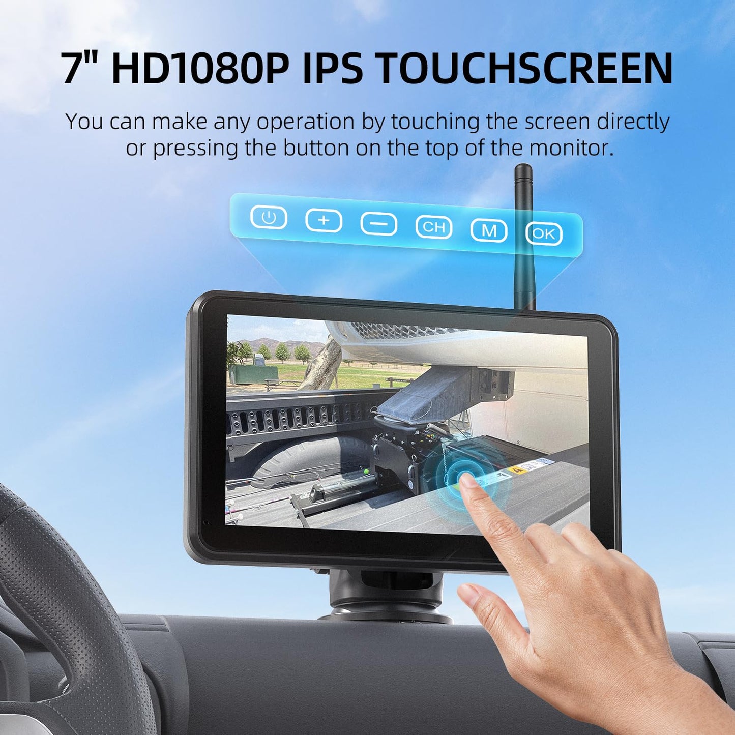 eRapta Dual Magnetic Solar Wireless Backup Camera – HD 1080P