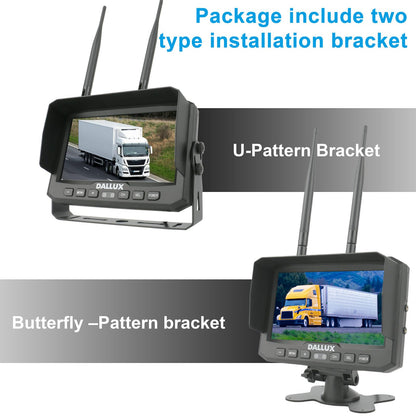 DALLUX 7" Wireless Backup Camera System for Truck RV Trailer Van