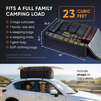 BagMate 23 Cu Ft Waterproof Rooftop Cargo Bag – 840D PVC