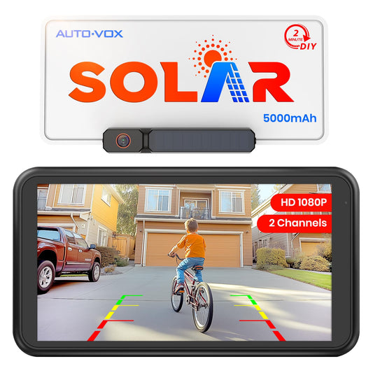 AUTO-VOX Solar Wireless Backup Camera | 5" 1080P, 2-Min Install