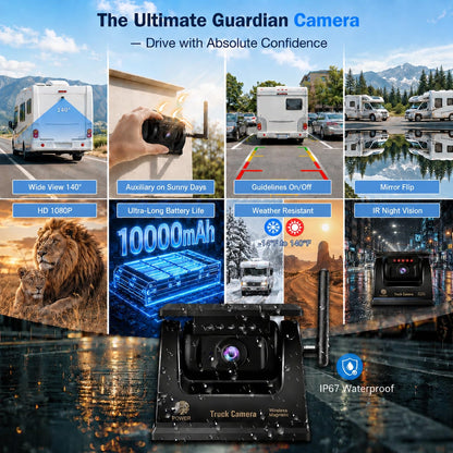 PORMIDOPRO 7" Wireless Backup Camera with CarPlay & Android Auto