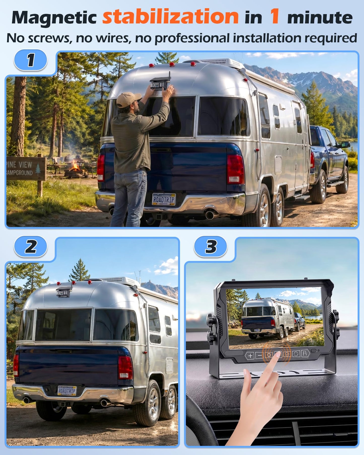 Thybro HD 1080P Magnetic Wireless RV Backup Camera – Easy Install