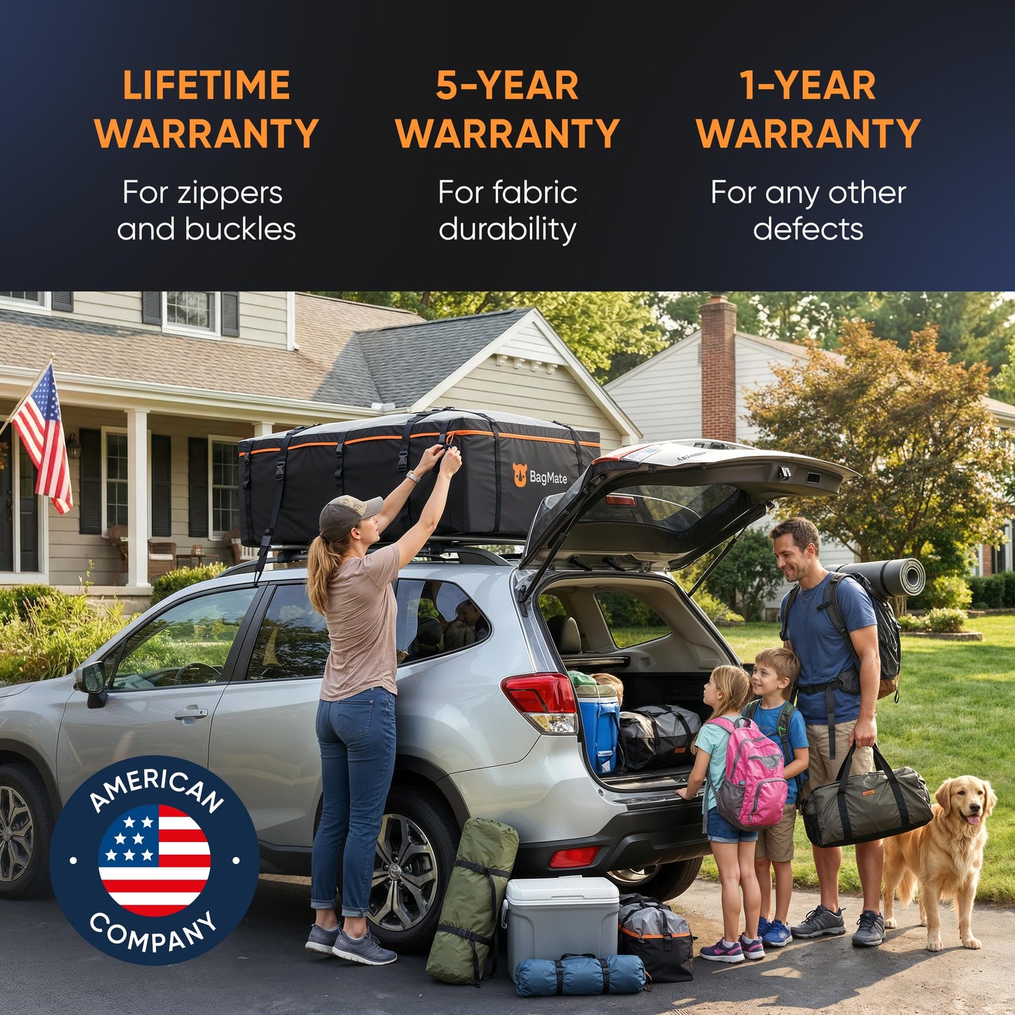 BagMate 23 Cu Ft Waterproof Rooftop Cargo Bag – 840D PVC