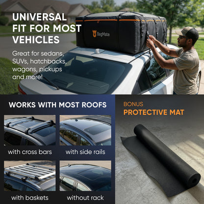 BagMate 23 Cu Ft Waterproof Rooftop Cargo Bag – 840D PVC